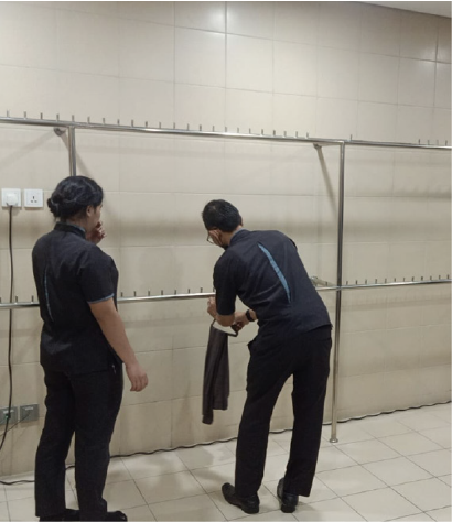 Fixed Uniform Bracket in Laundry Area,  Hotel Intercontinental Pondok Indah