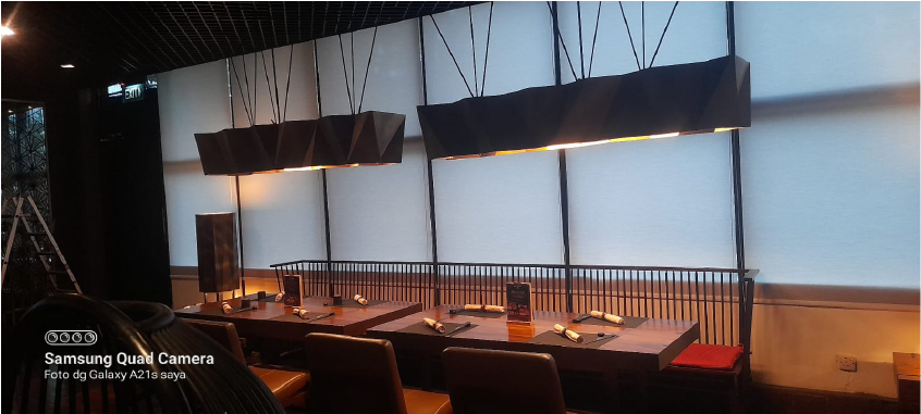  Blind Curtain at Yoshi Restaurant,  Grand Melia Hotel
